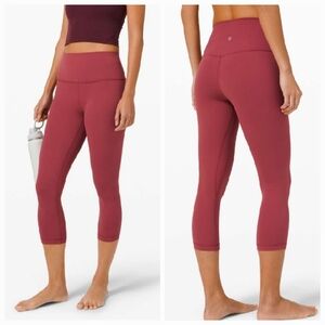 Lululemon Align Crop 21" Chianti Size 10
